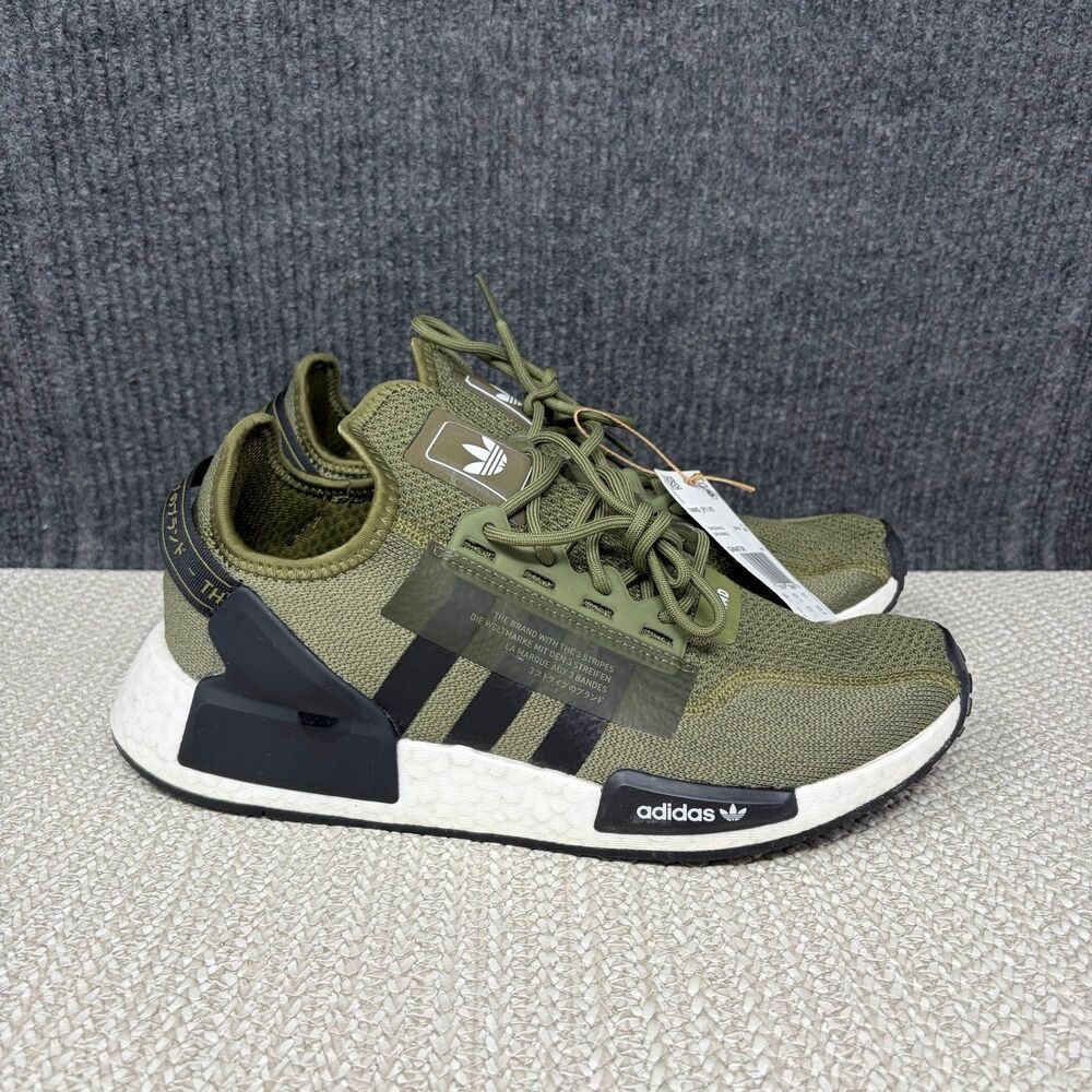 NEW Adidas Originals NMD R1 V2 Olive Green Black White Mens 9 GW4708